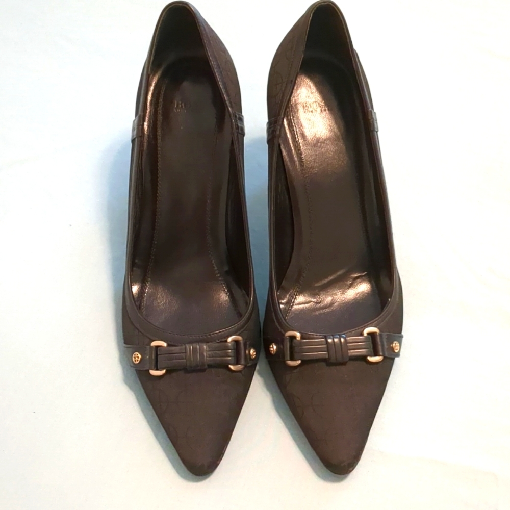 Hugo Boss 3" EU 39 black printed pumps
